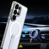 Samsung Galaxy S26 Ultra Hurtel Hybrid Armor X Skal m. Kickstand – MagSafe Kompatibel – Genomskinlig