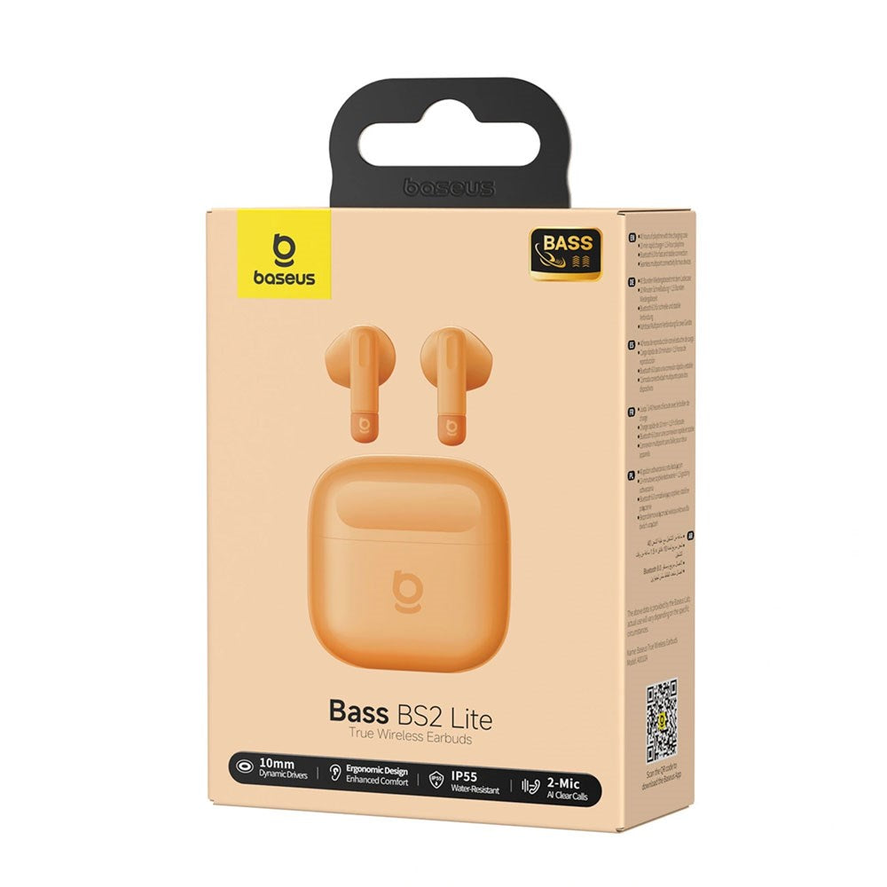 Baseus Bass BS2 Lite True Wireless Hörlurar - Orange