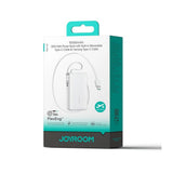 Joyroom JR-PR2 35W PowerBank m. Utdragbar USB-C Kabel & Inbyggd USB-C Kabel - 10.000 mAh - Vit