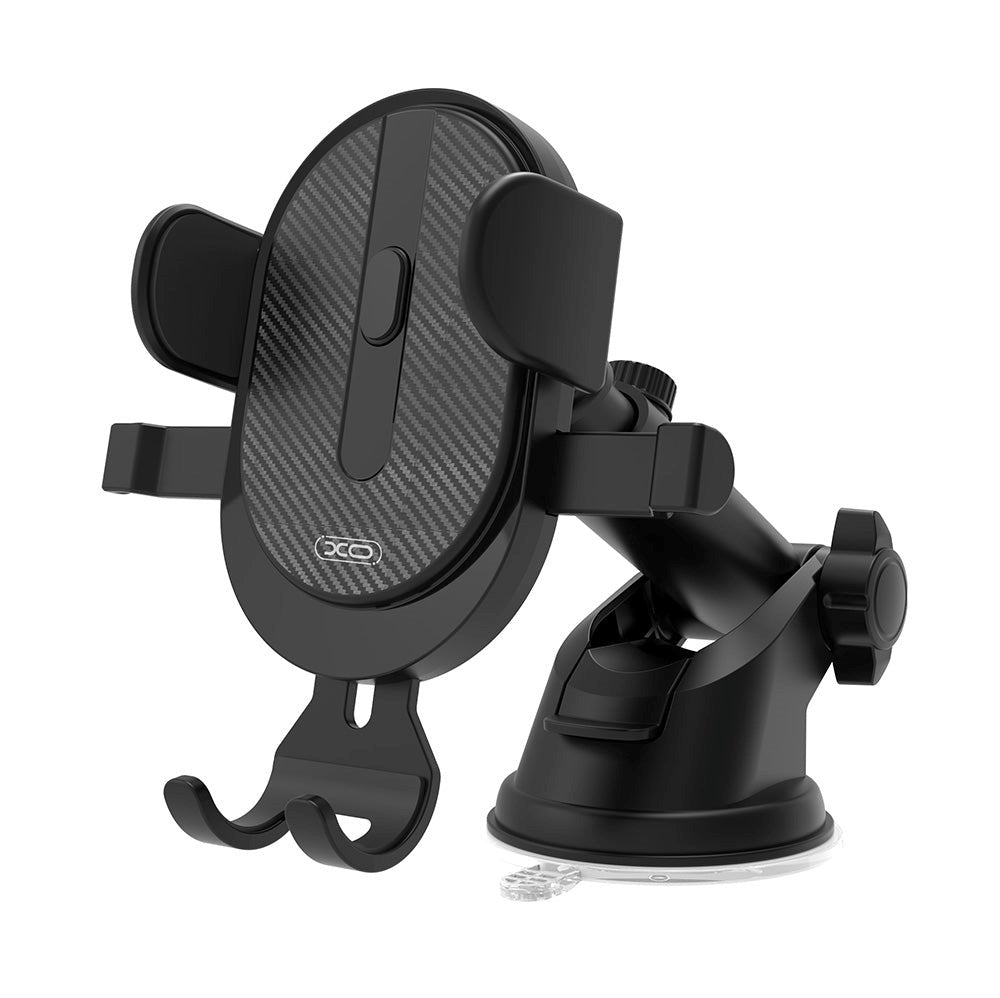 XO C60 Mobiltelefonhållare för Bil - Instrumentbräda och Ventilationsuttag - Max Mobil: 60 - 93mm - Svart