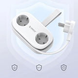 ORICO 20W 5-i-1 Grenuttag med 2 x Schuko 2 x USB-A 1 x USB-C - Vit