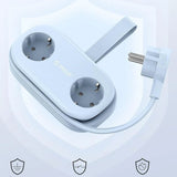 ORICO 20W 5-i-1 Grenuttag med 2 x Schuko 2 x USB-A 1 x USB-C - Blå