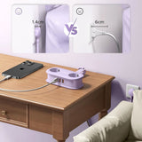 ORICO 20W 5-i-1 Grenuttag med 2 x Schuko 2 x USB-A 1 x USB-C - Lila