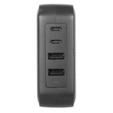 Targus 100W GaN PD Väggladdare med 2 x USB-C, 2 x USB-A och Reseadaptrar - Svart