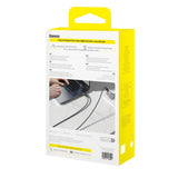 Baseus Tungsten Gold 100W USB-C till USB-C Kabel Set - 1m / 2m / 3m - 3 st - Svart