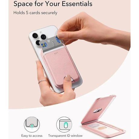 ESR Aura Wallet Magnetisk Korthållare med Stativfunktion - Rosa