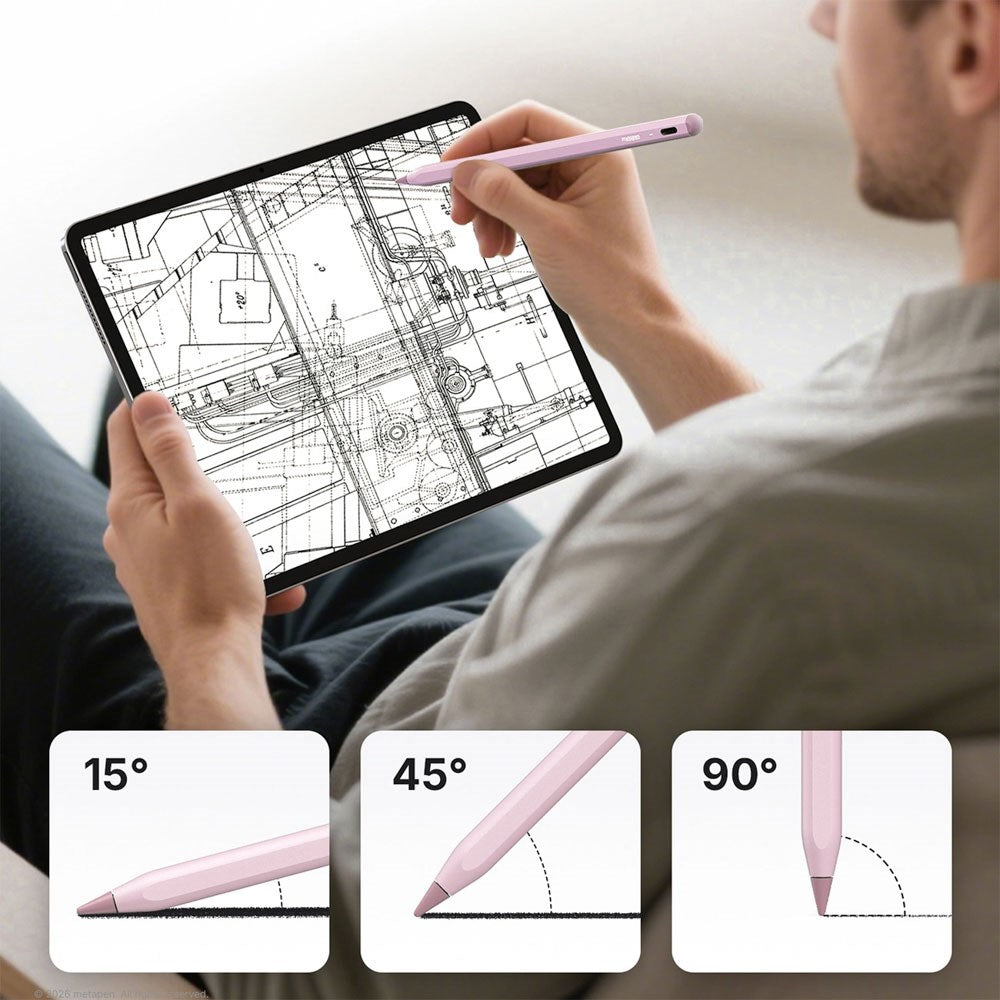 Metapen A8 Stylus Penna för iPad - USB-C - Rosa