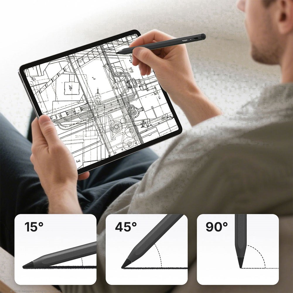 Metapen A8 Stylus Penna för iPad - USB-C - Svart