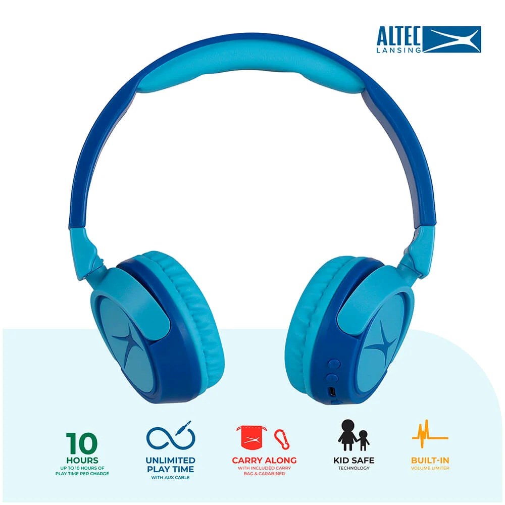 Altec Lansing 2-i-1 Headset för Barn med / utan Kabel - On-Ear Design - Blå