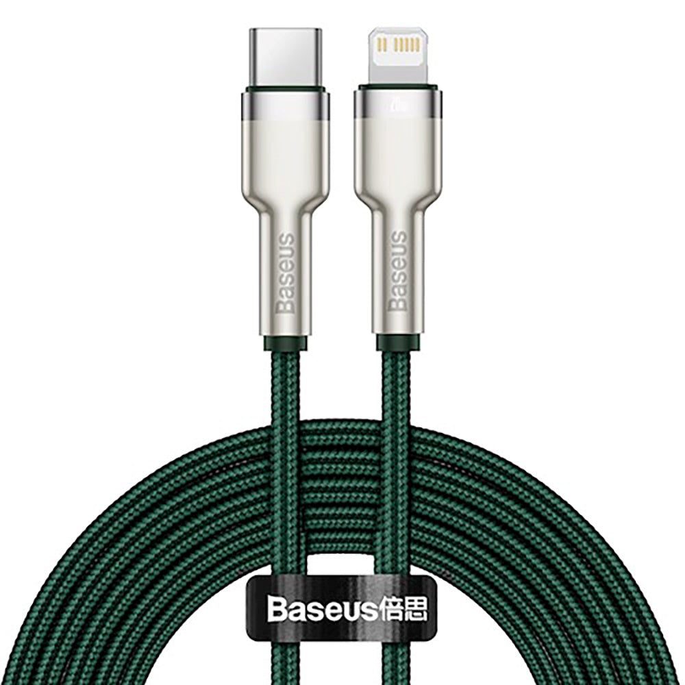 Baseus Cafule USB-C till Lightning Kabel PD 20W - 2m - Grön