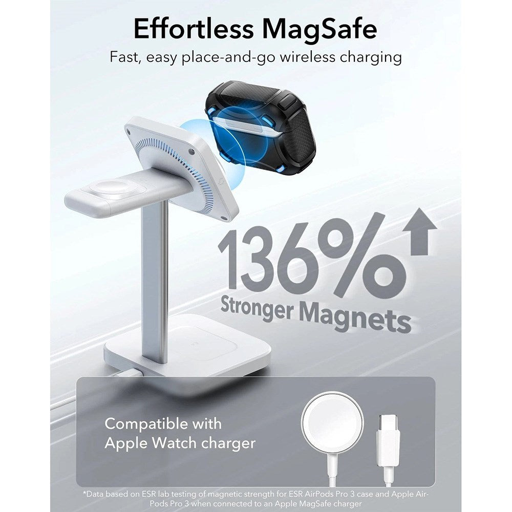 ESR AirPods Pro (3:e gen.) Cyber FlickLock Fodral med Karbinhake – Svart