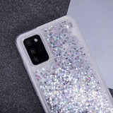 Samsung Galaxy A34 (5G) Genomskinlig Glitter Plast Skal - Silver