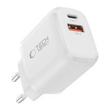 Tech-Protect 65W Väggladdare m. 1x USB-C & 1x USB-A - Vit