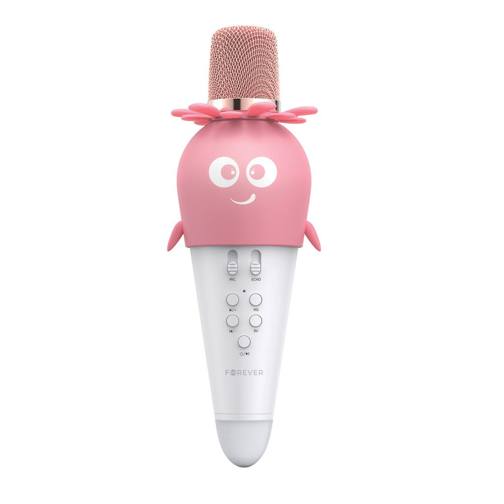 Forever AMS-200 Bluetooth Karaoke Microphone m. Högtalare - Rosa