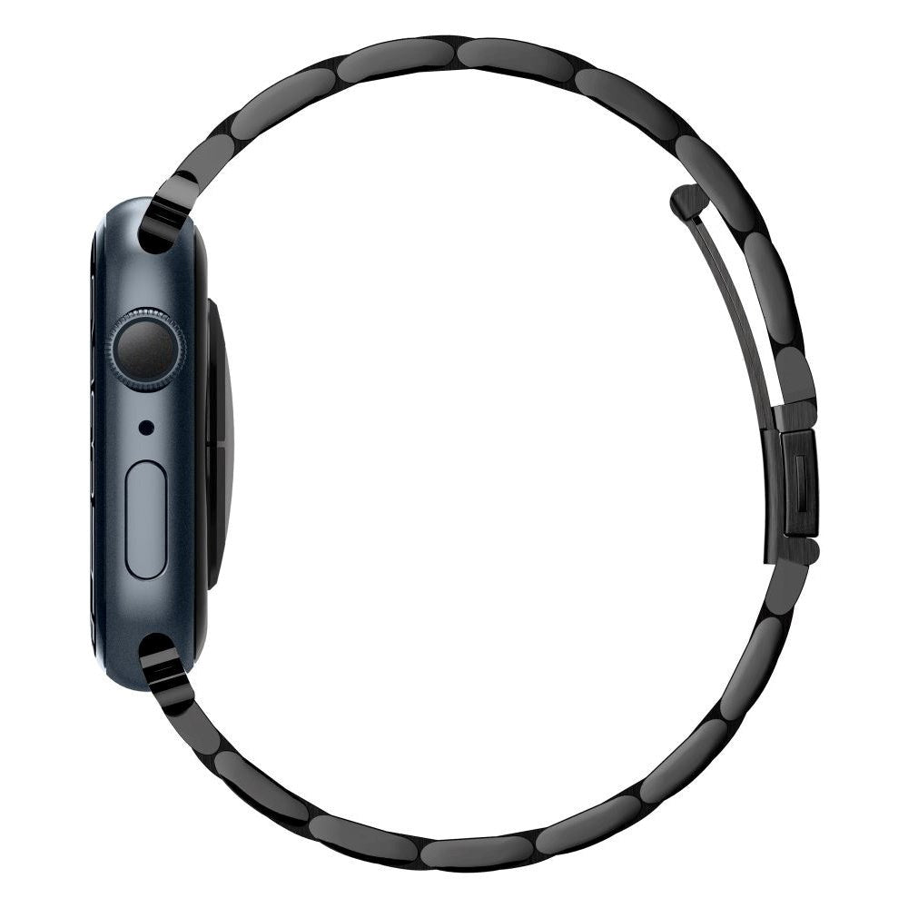 Apple Watch (38/40/SE/41/42mm) Spigen Modern Fit Band - Rem Rostfritt Stål inklusive Stift - Svart