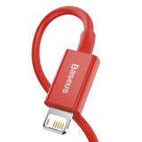 Baseus Superior Series 1m USB-A till Lightning Kabel - Röd