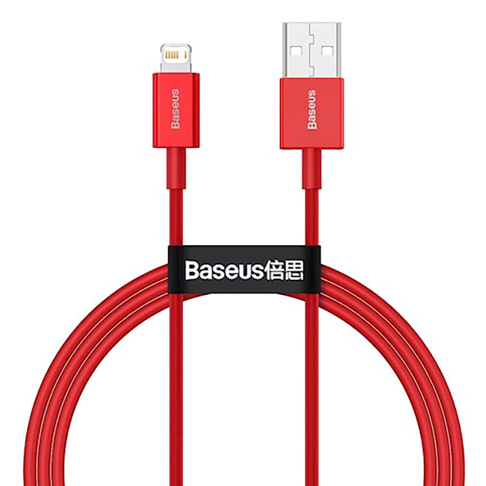 Baseus Superior Series 1m USB-A till Lightning Kabel - Röd