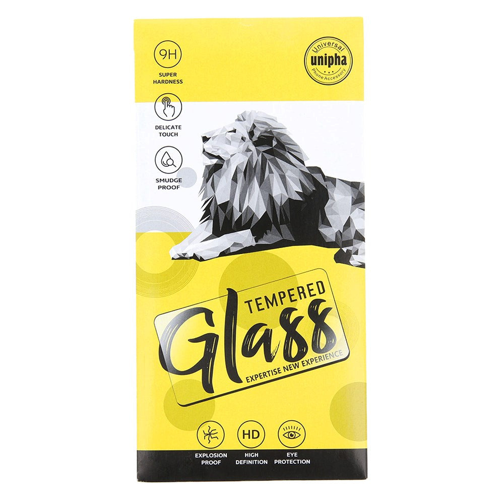 Samsung Galaxy A34 (5G) Unipha Skärmskydd Härdat Glas - Full Fit - Transparent / Svart Kant