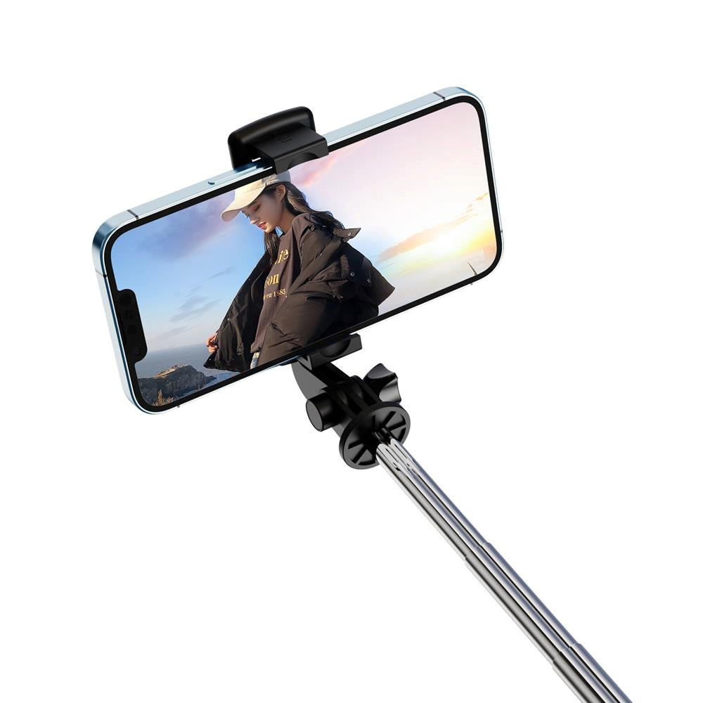 XO SS09 Selfie Stick med Trådlös Knappslutare & Stativ - Svart