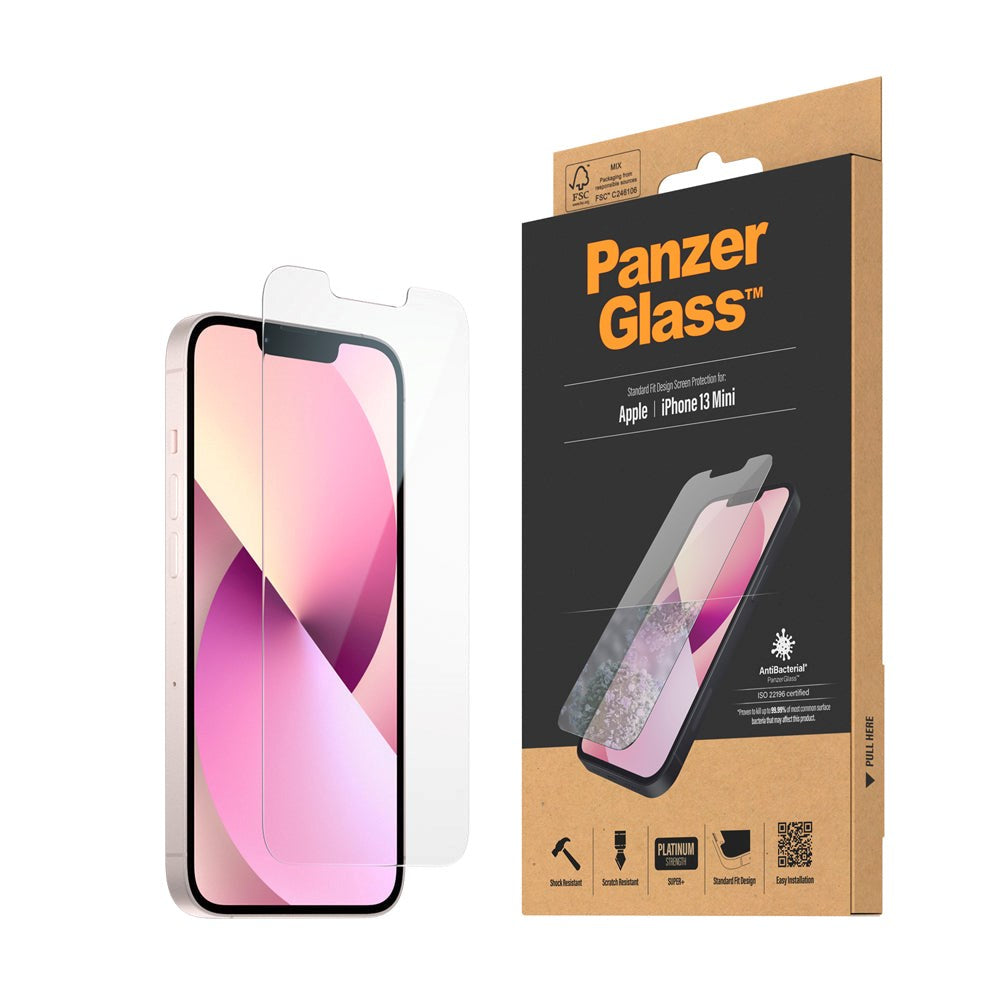 iPhone 13 Mini PanzerGlass Antibakteriellt Skärmskydd Standard Fit - Transparent