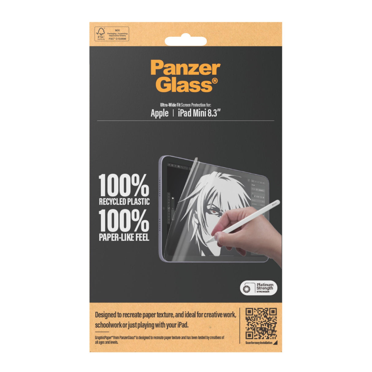 PanzerGlass GraphicPaper Skärmskydd för iPad Mini (2024/2021) – Ultra-Wide Fit