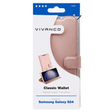 Samsung Galaxy S24 Vivanco Classic Plånboksfodral - Rose Gold