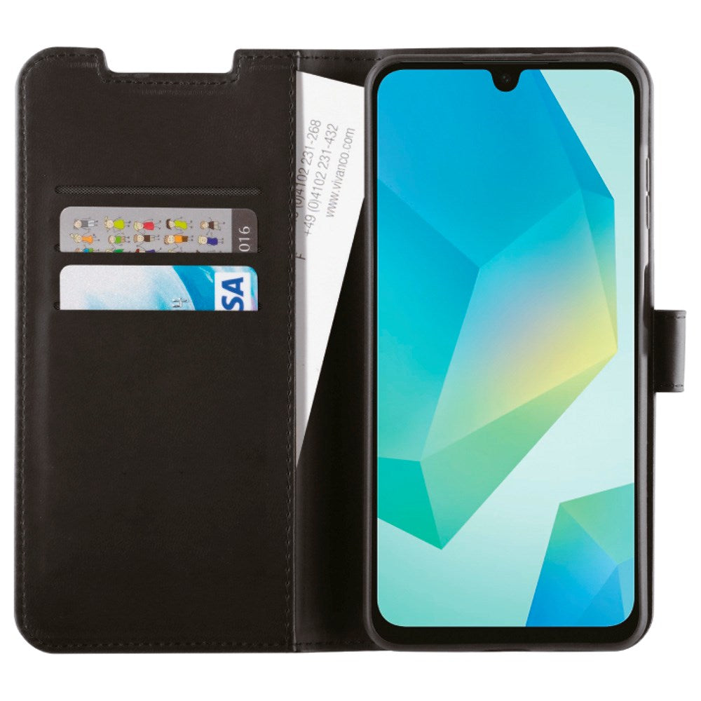 Samsung Galaxy A16 - Vivanco Classic Wallet Flip Fodral m. Ficka - Svart