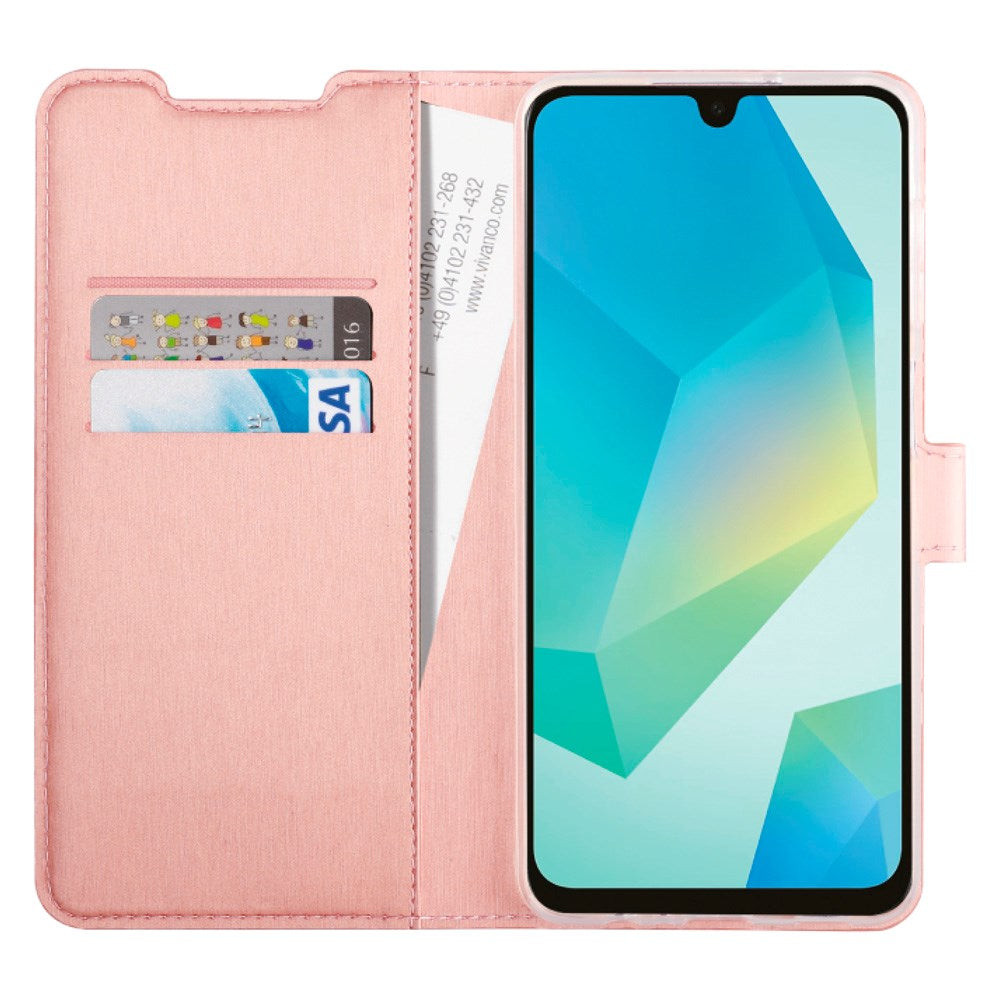 Samsung Galaxy A16 - Vivanco Classic Wallet Flip Fodral m. Ficka - Rosa
