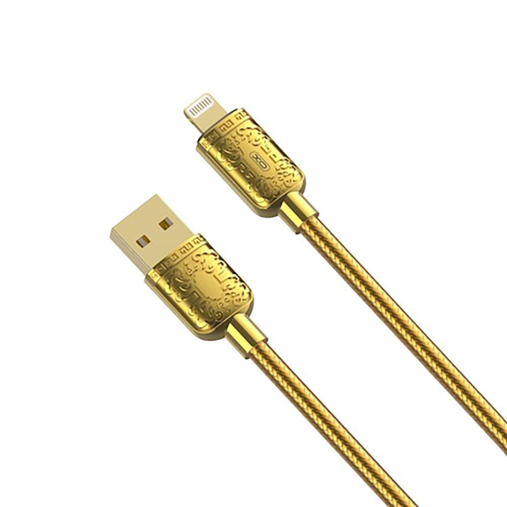 XO USB-A till Lightning Kabel 100 cm - Guld