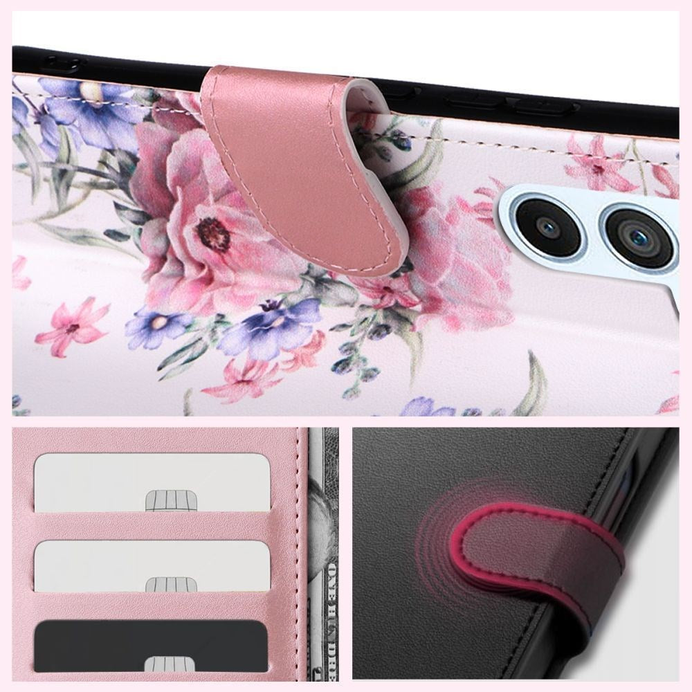 Xiaomi Poco C65 / Redmi 13C Tech-Protect Plånboksfodral - Blossom Flower