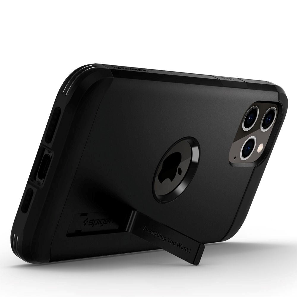 iPhone 12 / 12 Pro Spigen Tough Armor Skal med Stativfunktion - Svart