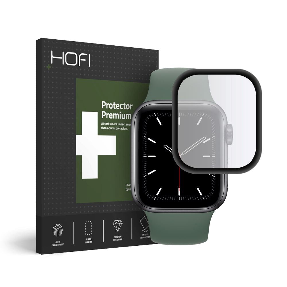 Apple Watch 4/5/6/SE (40mm) HOFI Hybrid Skärmskydd - Transparent med Svart Kant