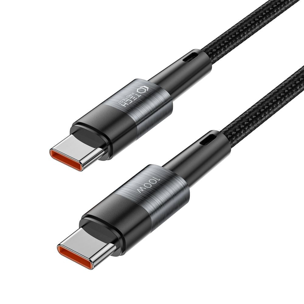 Tech-Protect Ultraboost USB-C till USB-C Kabel 100W/5A 2m - Svart