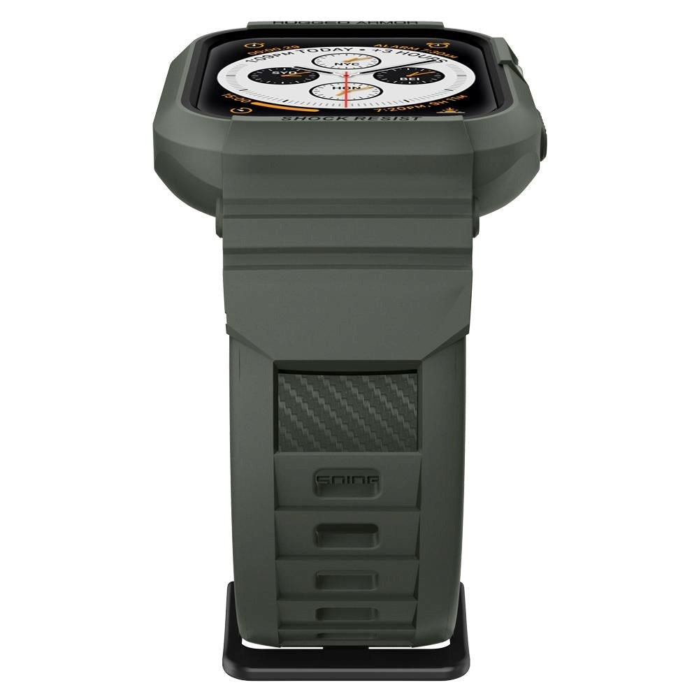 Apple Watch SE/6/5/4 (44mm) Spigen Rugged Armor Skal med Rem - Grön