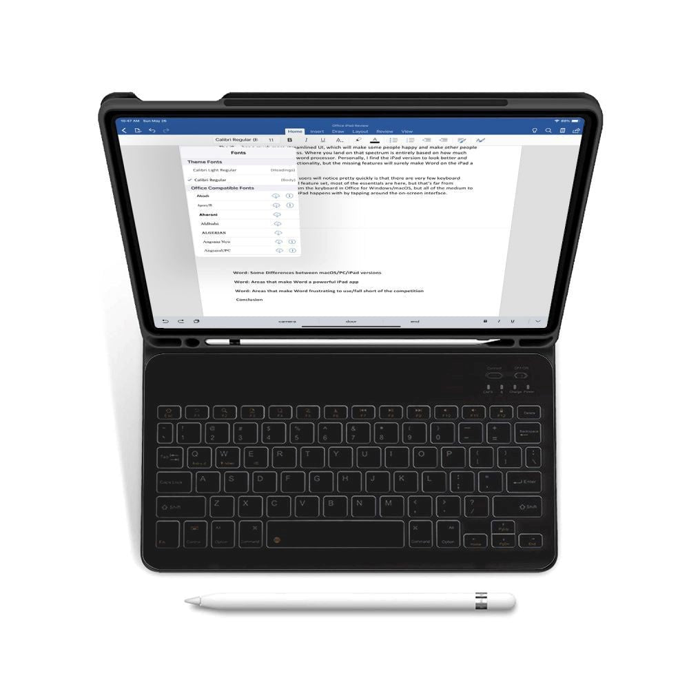 iPad 10.9" (2022) Tech-Protect Keyboard Fodral med Pennhållare - Engelsk Layout - Svart