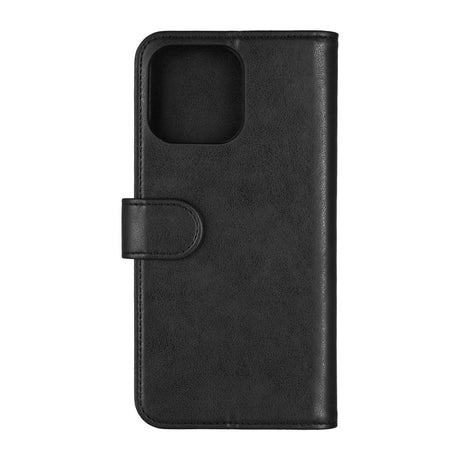 iPhone 16 Pro Max Essentials Konstläder Fodral m. Korthållare & Ställfunktion - Svart