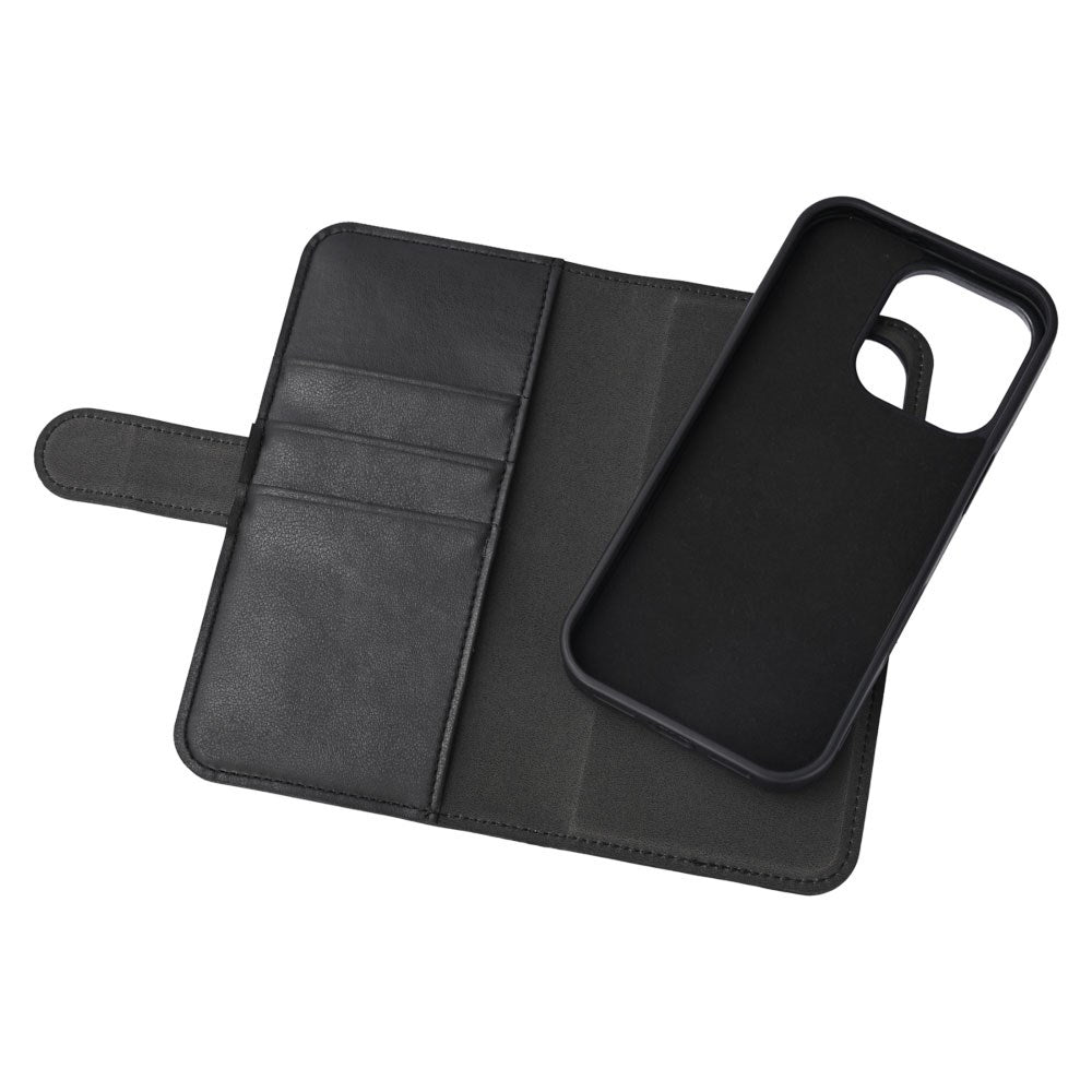 iPhone 16 Pro Essentials 2-i-1 Konstläder Fodral - Svart