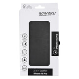 iPhone 16 Pro Essentials 2-i-1 Läder Fodral - MagSafe Kompatibel - Svart