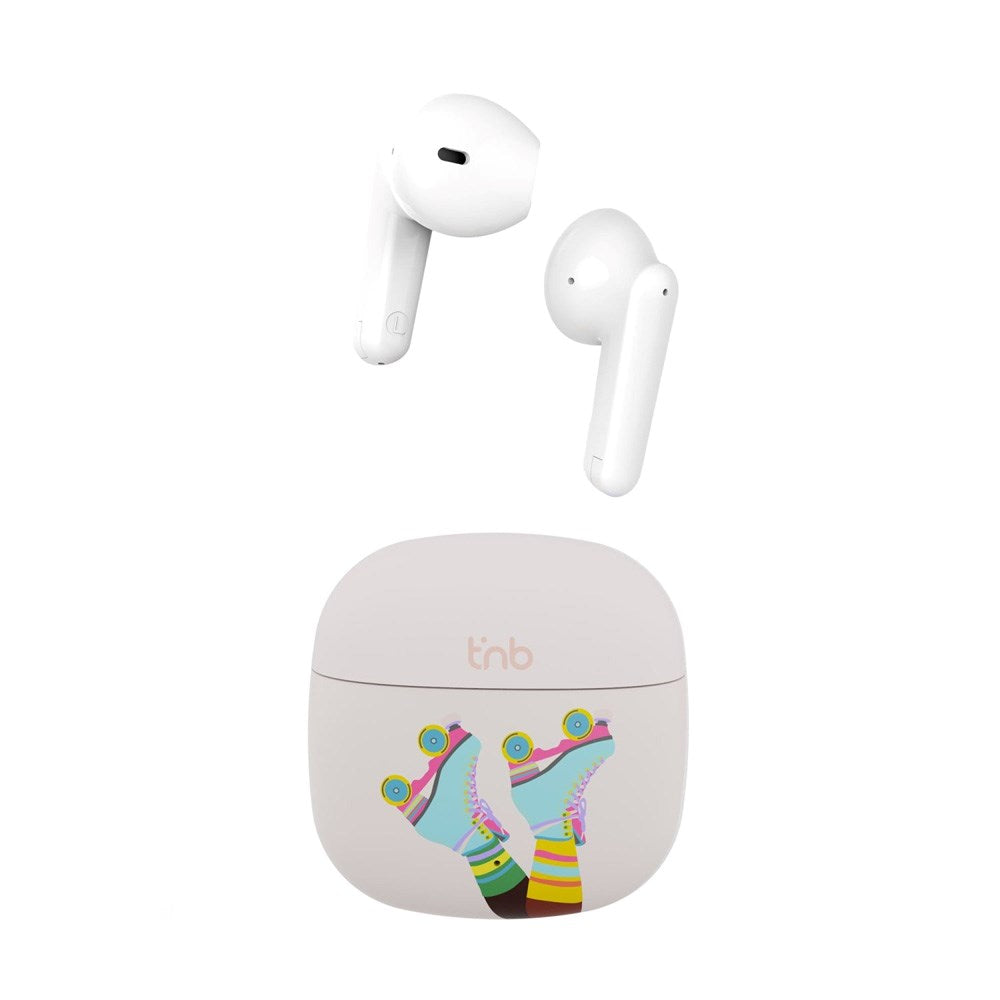T'NB ORIGIN Trådlösa In-Ear Hörlurar med Laddfodral - Rullskridskor Design