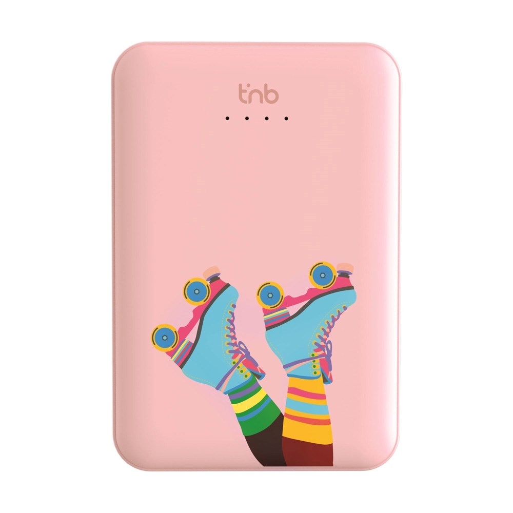 T'NB Powerbank 5 000 mAh - 20W - 2 x USB-A - 1 x USB-C - Rullskridskor Design