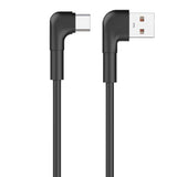 Maxlife USB-A till USB-C Vinklad Kabel 15W - 1m - Svart