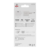 X2O 25W Väggladdare m. 1x USB-C & 1x USB-C Kabel - 1.2m - Vit