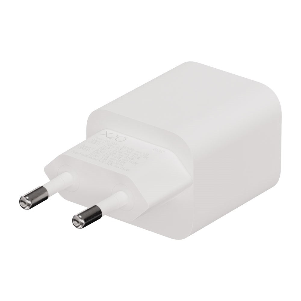 X2O 35W Väggladdare m. 1x USB-A & 1x USB-C - Vit