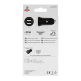 X2O 12W Dubbel Billaddare USB-A - Svart