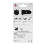 X2O 30W Dubbel Billaddare USB-A & USB-C - Svart