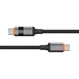 X2O Longlife 100W USB-C till USB-C Kabel m. LED Display - 1.5m - Svart