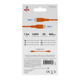 X2O Superflex 60W USB-C till USB-C Kabel - 1.5m - Orange