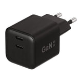 X2O 45W GaN Väggladdare m. 2x USB-C - Svart