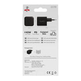 X2O 45W GaN Väggladdare m. 2x USB-C - Svart