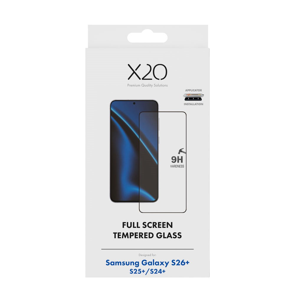 Samsung Galaxy S26+ (Plus) X2O 9H Full Fit Härdat Skärmskyddsglas - Genomskinlig